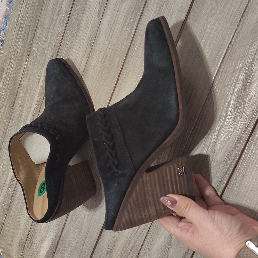 New Sam Edelman Alison Leather Mules In Black Size Woman's 8